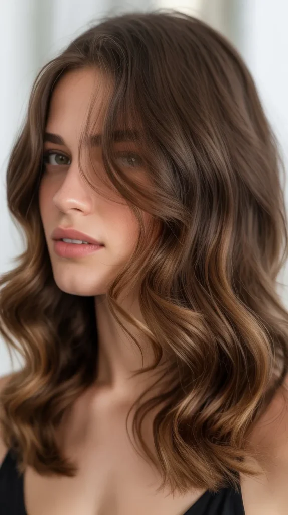 Side Part with Messy Waves