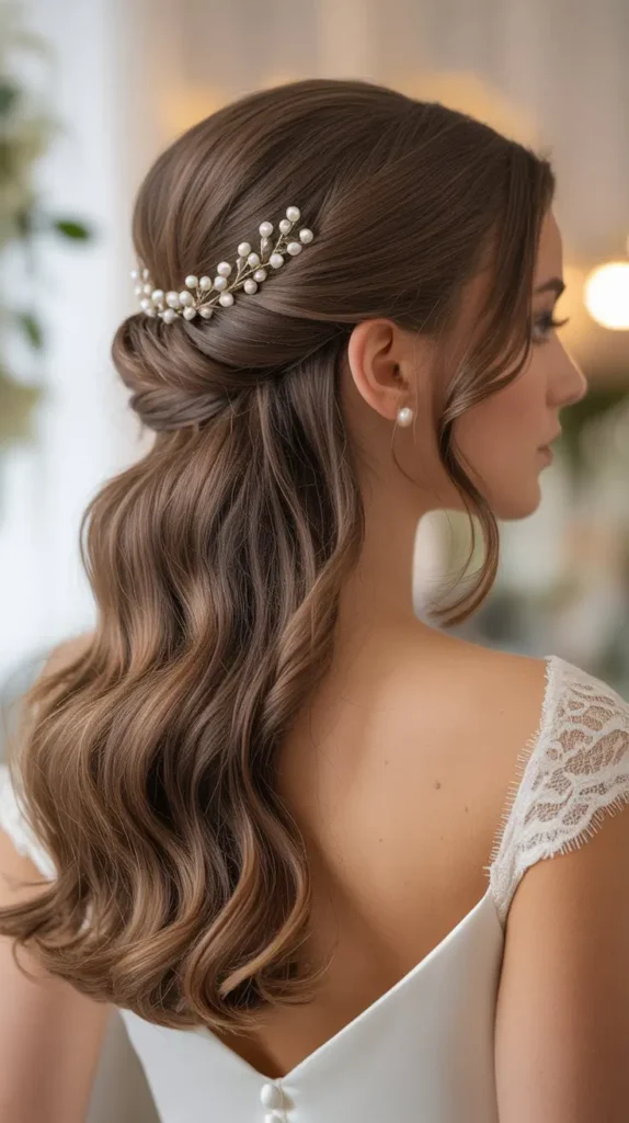 Half-up Half-down Wedding Hairstyles for Long Hair