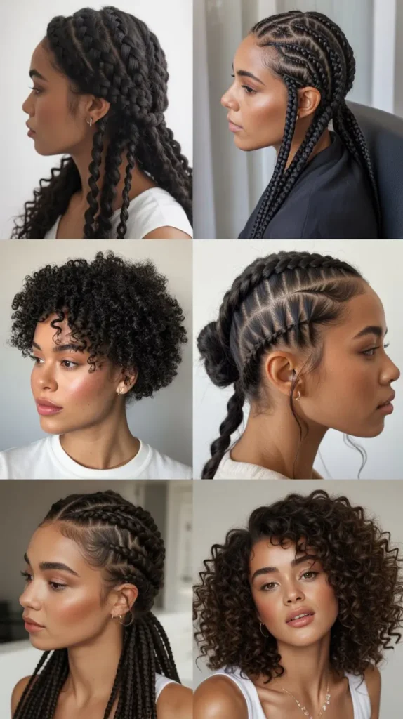 Curly Hair French Braid Styles