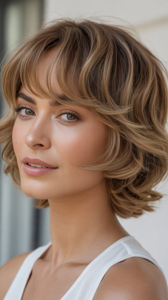Short Haircuts with Bangs and Layers