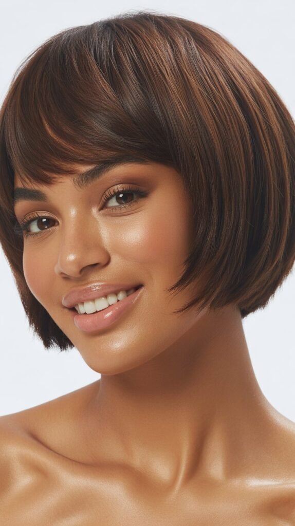 Short Haircuts with Bangs for Black Women