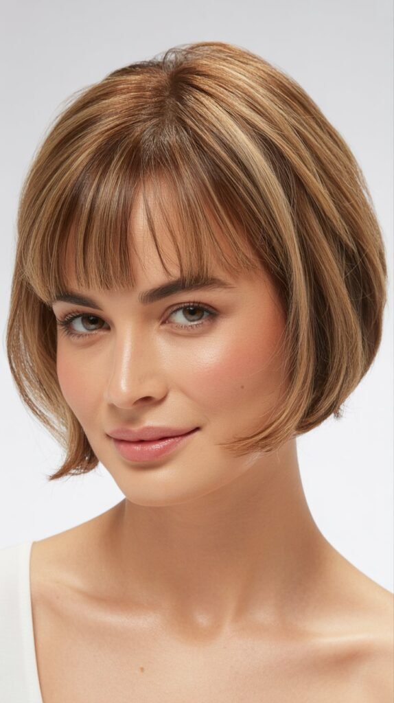 Short Haircuts with Bangs for Round Face