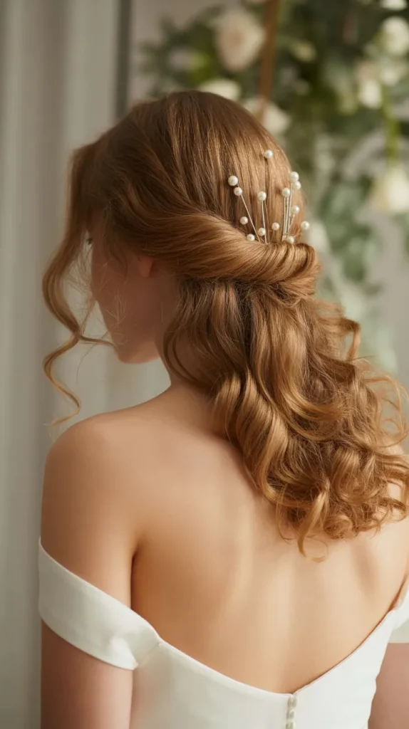Elegant Half-up Half-down Wedding Hairstyles