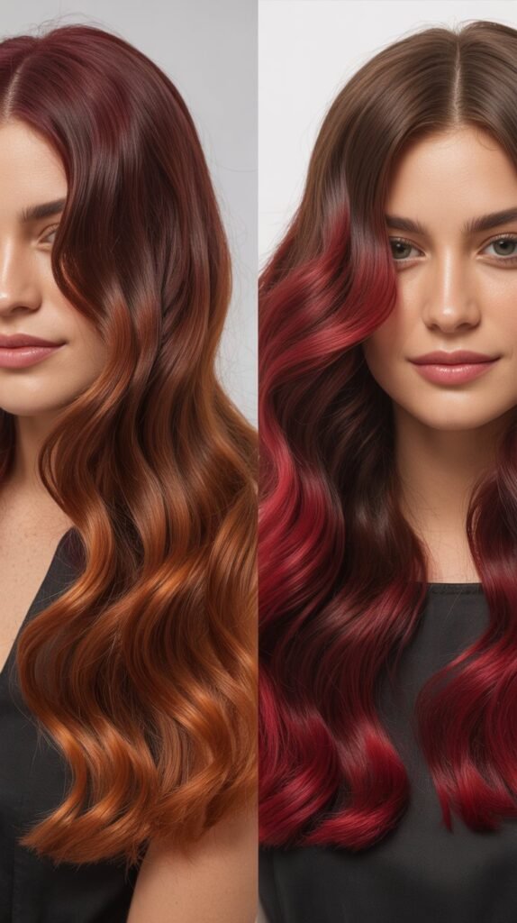 Bold Red Hair Color Ideas for Brown Hair