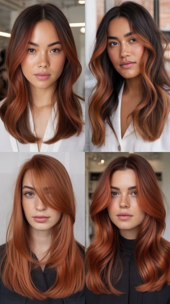 Warm Copper Hair Color Ideas for Dark Hair