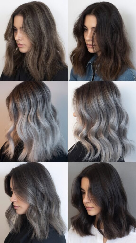  Smoky Silver Hair Color Ideas for Dark Hair