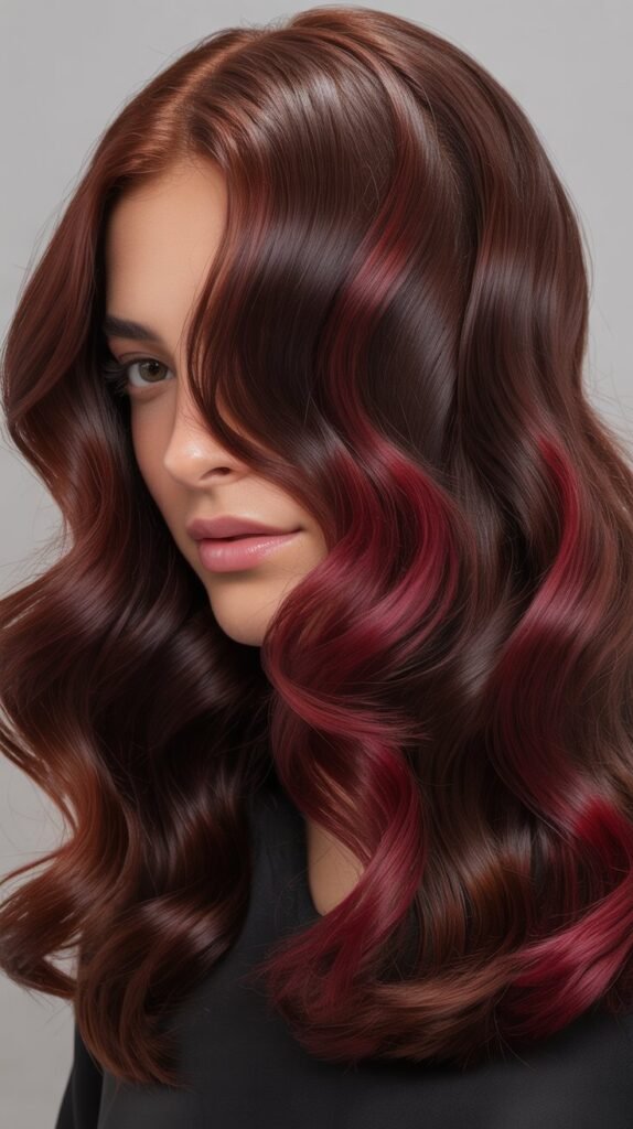 Chocolate Cherry Hair Color Ideas for Brown Hair