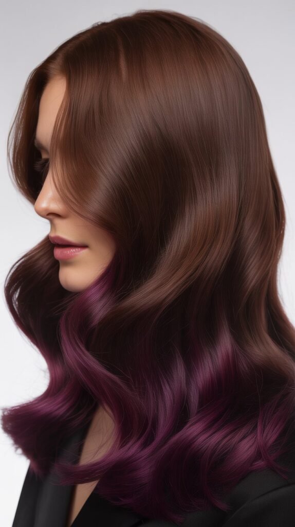  Deep Plum Hair Color Ideas for Brown Hair