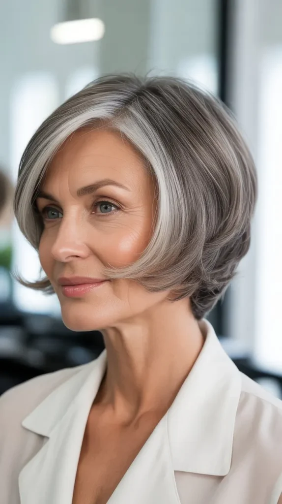  Short Angled Hairstyles for Women Over 60