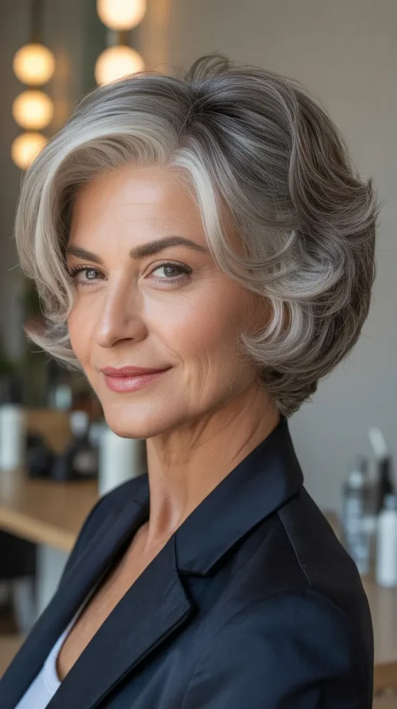 Textured Short Hairstyles for Women Over 60