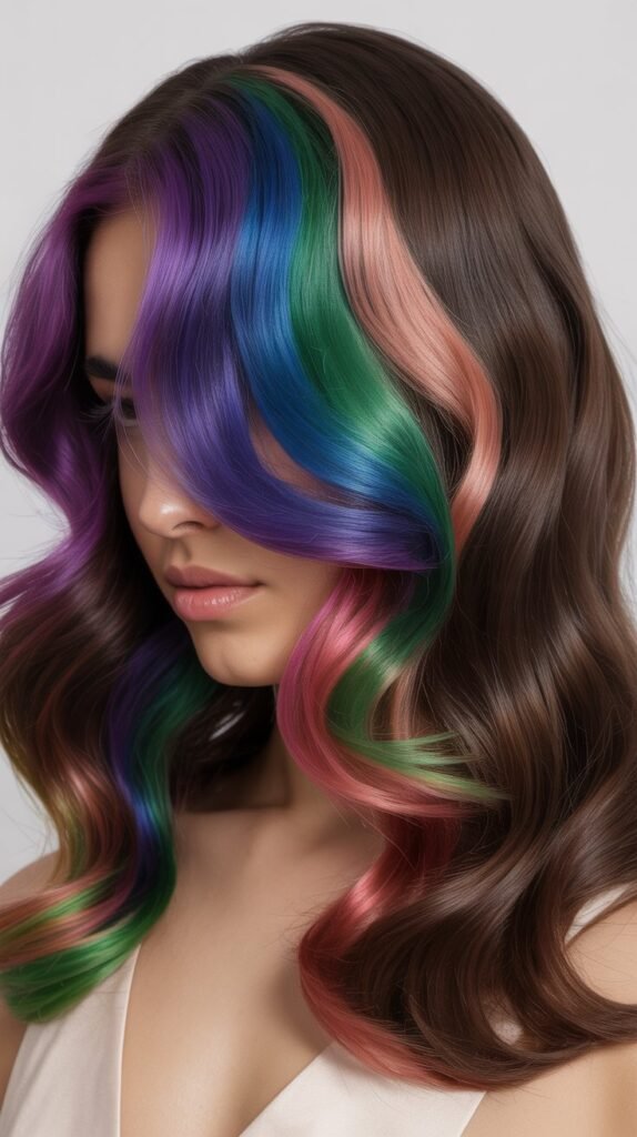  Multicolor Hair Color Ideas for Dark Hair