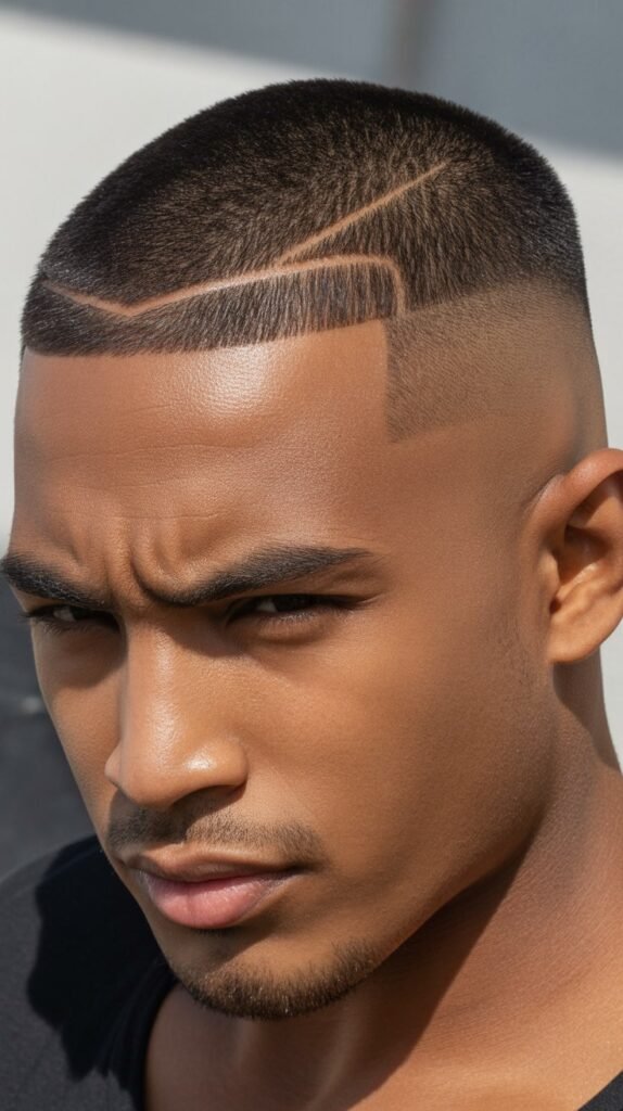 Side Part with Buzz Cut for Men