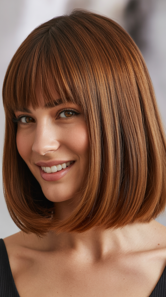 Lob Haircuts Without Bangs