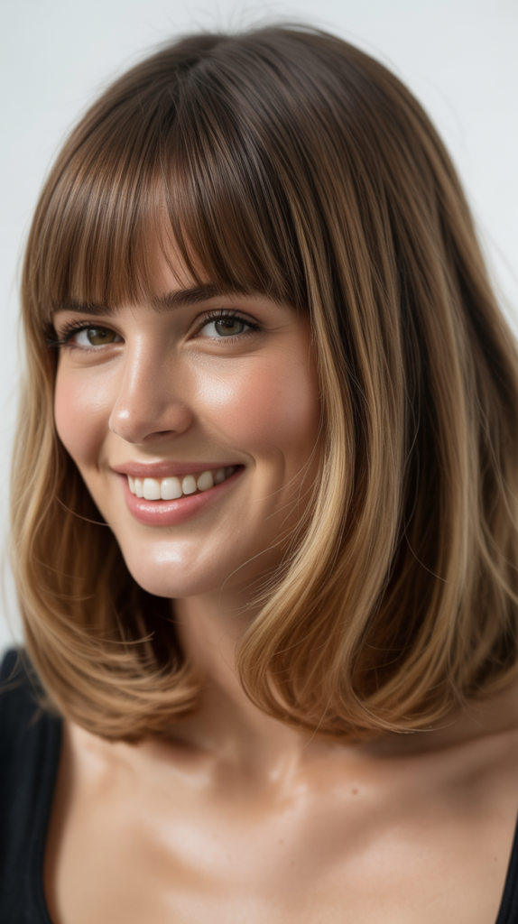 Modern Lob Haircuts with Bangs