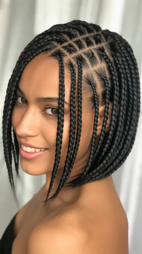 Chic Short Straight Back Braids