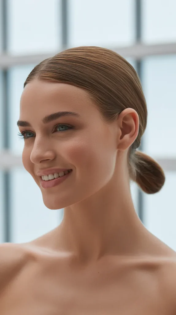 Sleek Low Ponytail for a Clean, Polished Summer Look