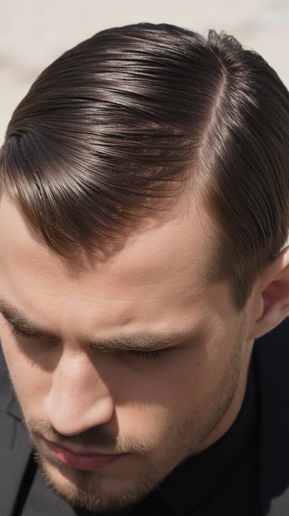  Side Part with Straight Hair for Men