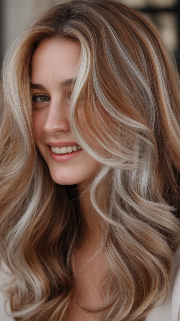 Honey Brown with Silver Highlights