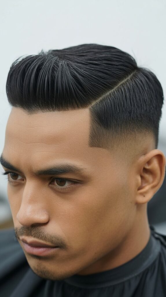 Side Part with Faux Hawk for Men