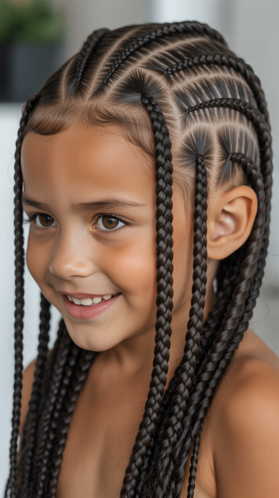 Kids' Feed-in Braids Hairstyles