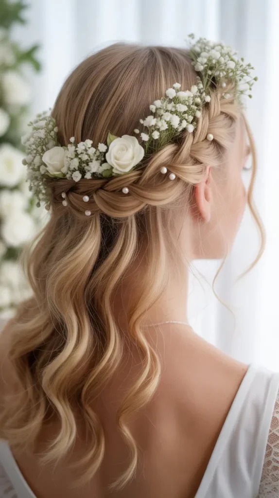 Romantic Half-up Half-down Wedding Hairstyles