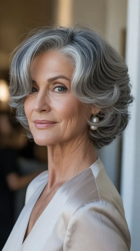  Chic Short Hairstyles for Women Over 60 with Natural Waves