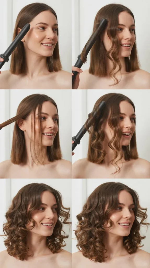 Medium Hair Loose Curls Tutorial with a Wand