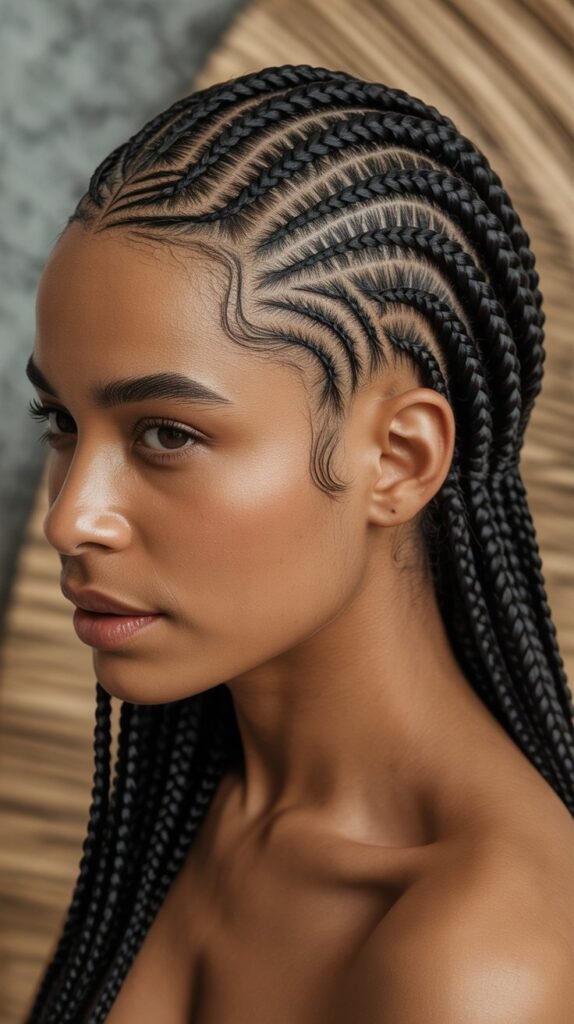 Gorgeous Scalp Braids for Black Women with Short Hair