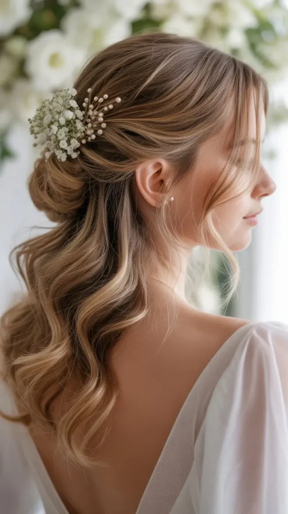 High-Volume Half-up Half-down Wedding Hairstyles
