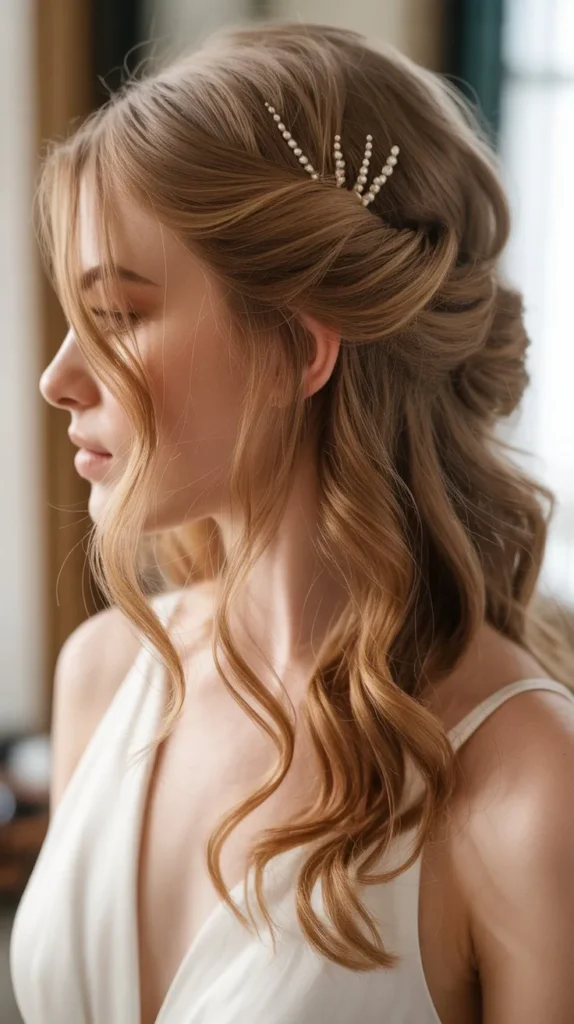 Trendy Half-up Half-down Wedding Hairstyles