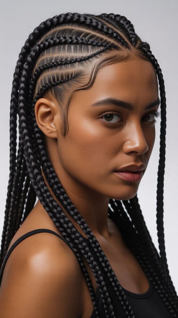 Trendy Cornrow Scalp Braids for Black Women