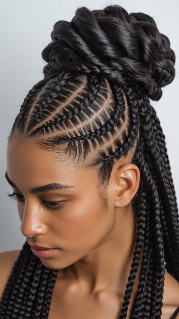 Elegant Scalp Braids for Black Women: Perfect Updo Styles