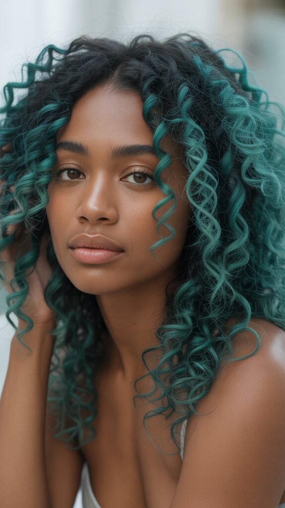 Teal Hair Color Ideas for Black Hair