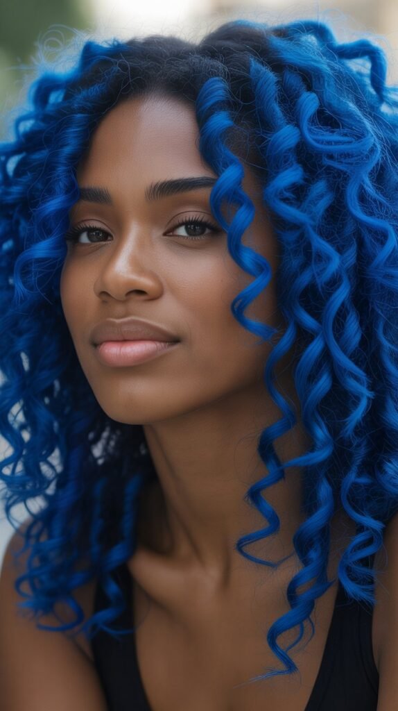 Electric Blue Hair Color Ideas for Black Hair