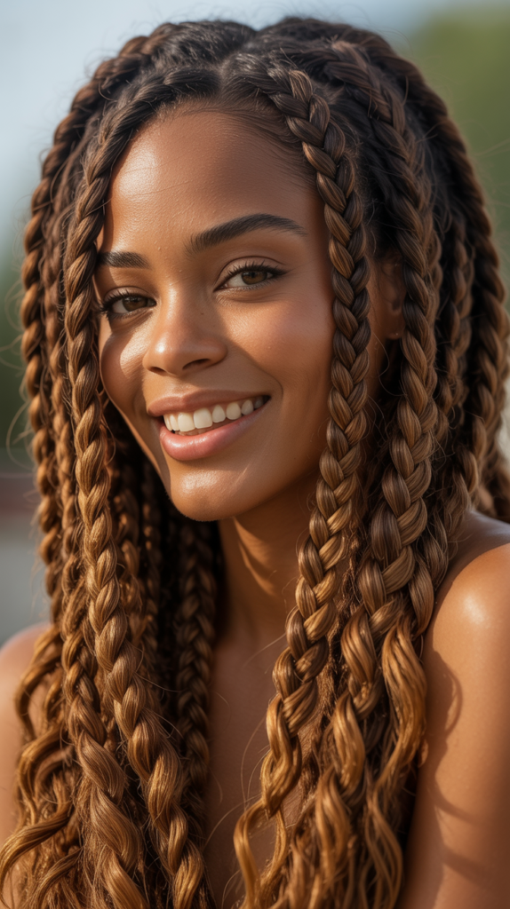  Braided Honey Brown Styles for Black Women