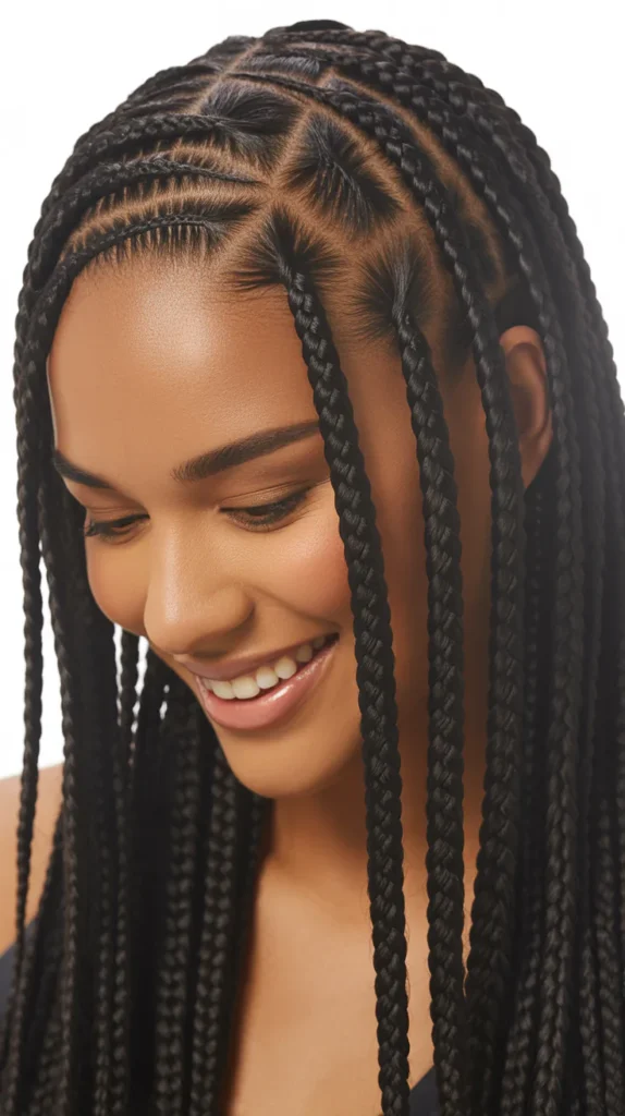 Straight Back Braids for Natural Hair