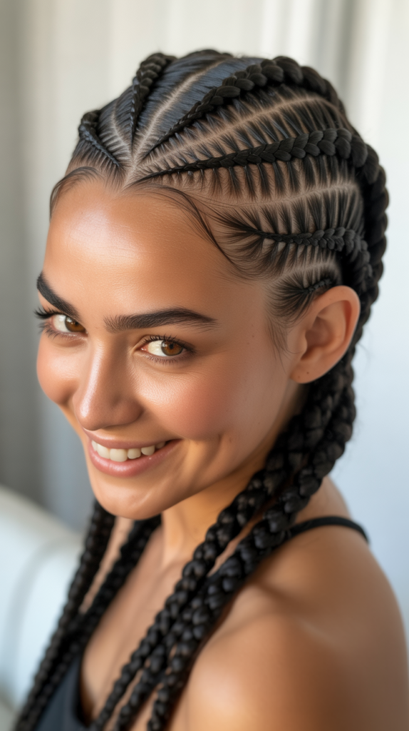 Stitch Braid Hairstyles for Black Women