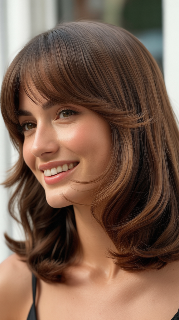 Lob Haircuts for Women with Bangs
