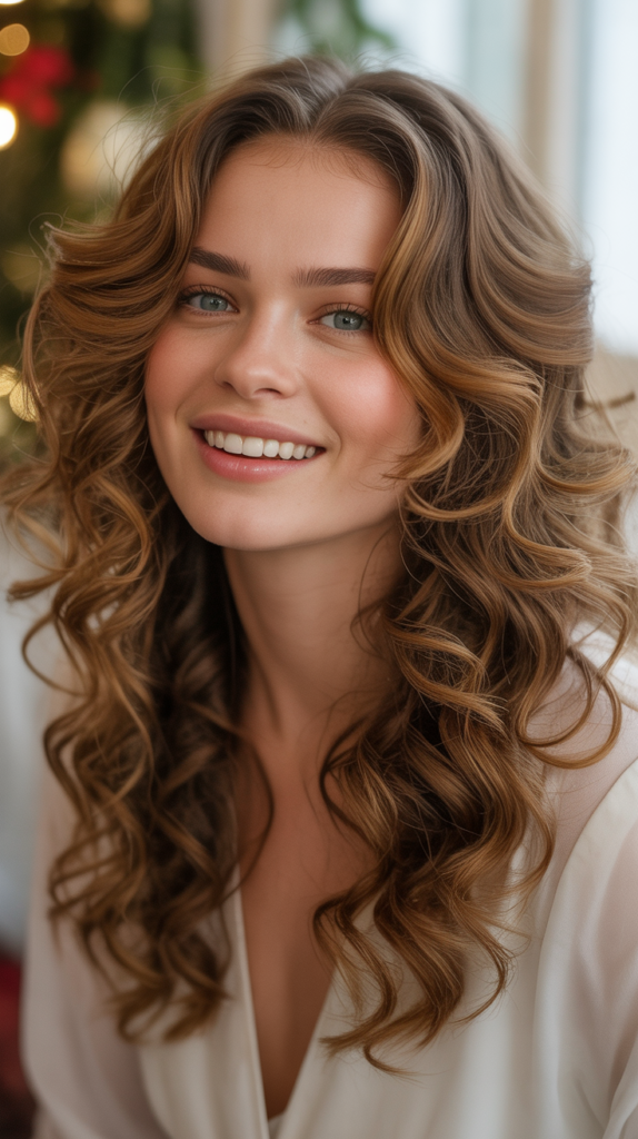 Loose Curls Hairstyles for Holiday Gatherings