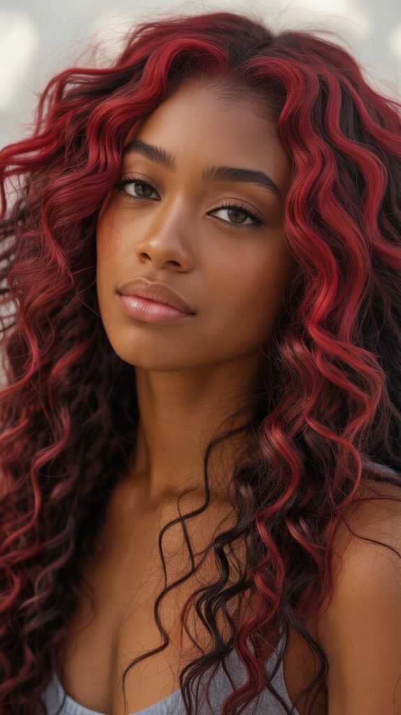  Vibrant Red Hair Color Ideas for Black Hair
