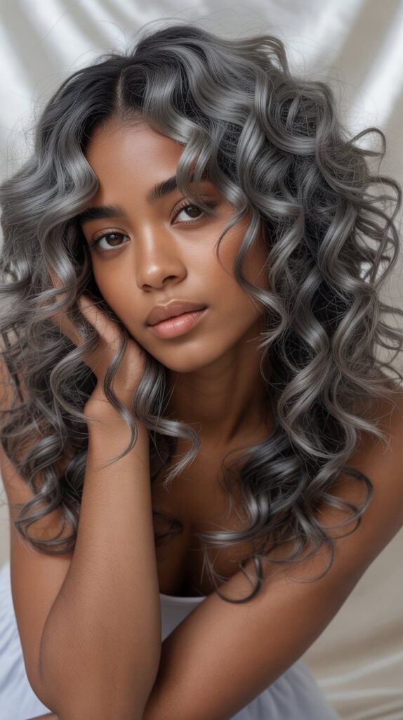 Ash Gray Hair Color Ideas for Black Hair