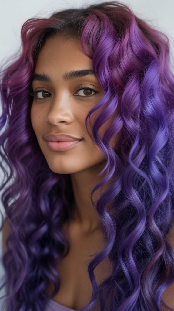 Bold Purple Hair Color Ideas for Black Hair