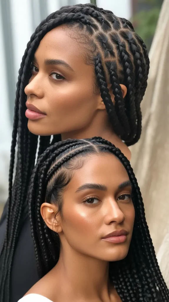 Two French Braid Hairstyles for Black Women