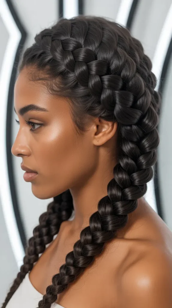 Natural Hair French Braid Styles
