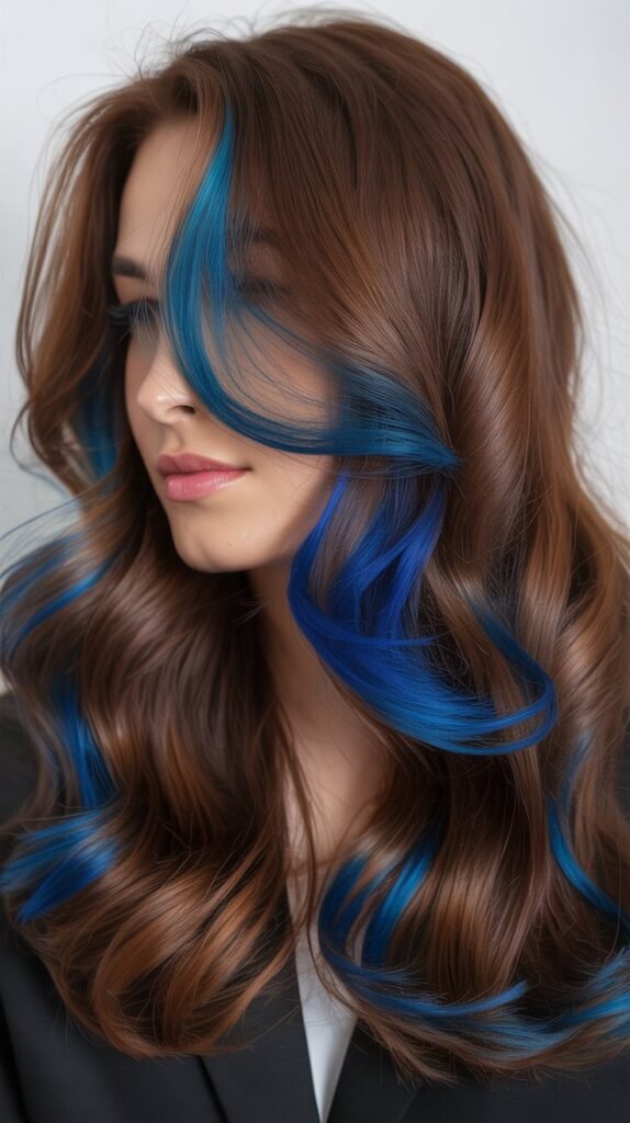  Unique Blue Hair Color Ideas for Brown Hair