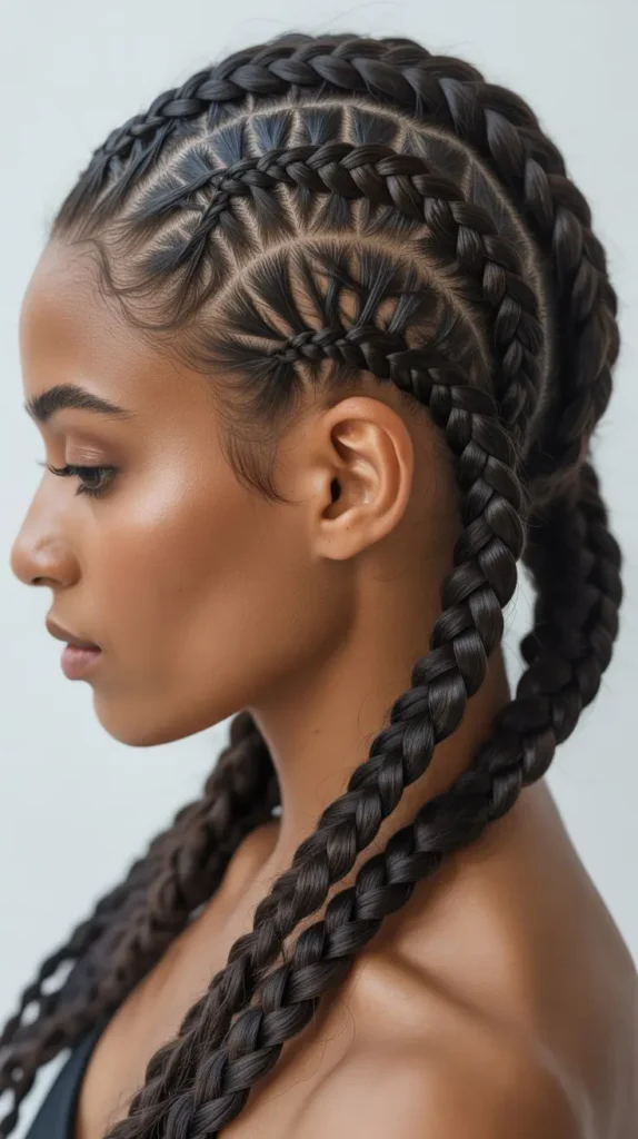 Intricate French Braids for Black Women