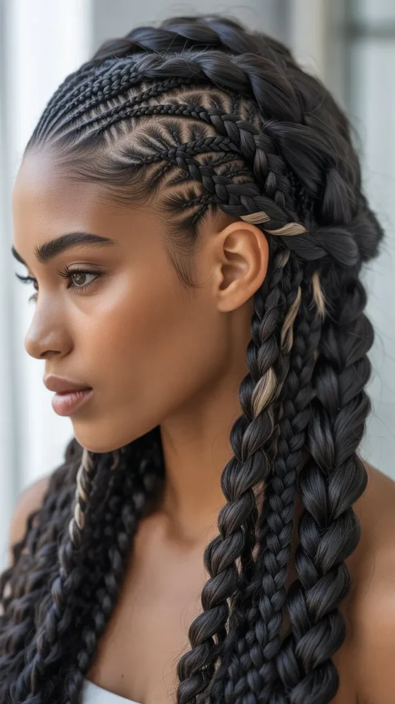 French Braid and Twisted Styles for Black Women