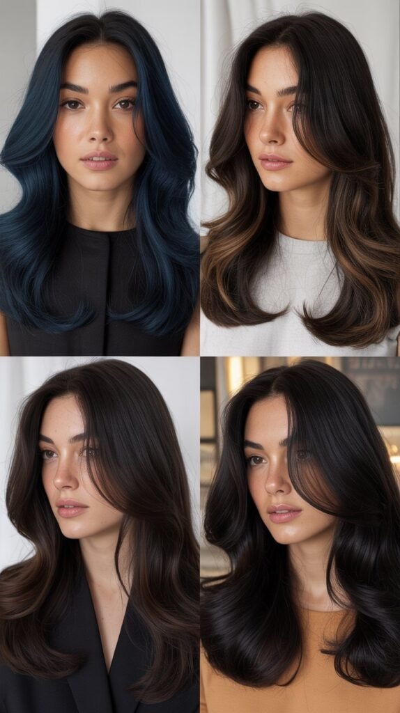 Elegant Black Hair Color Ideas for Dark Hair