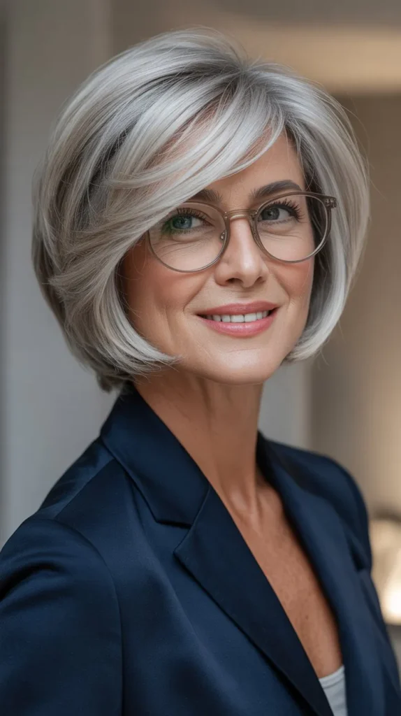Chic Short Hairstyles for Women Over 60 with Glasses