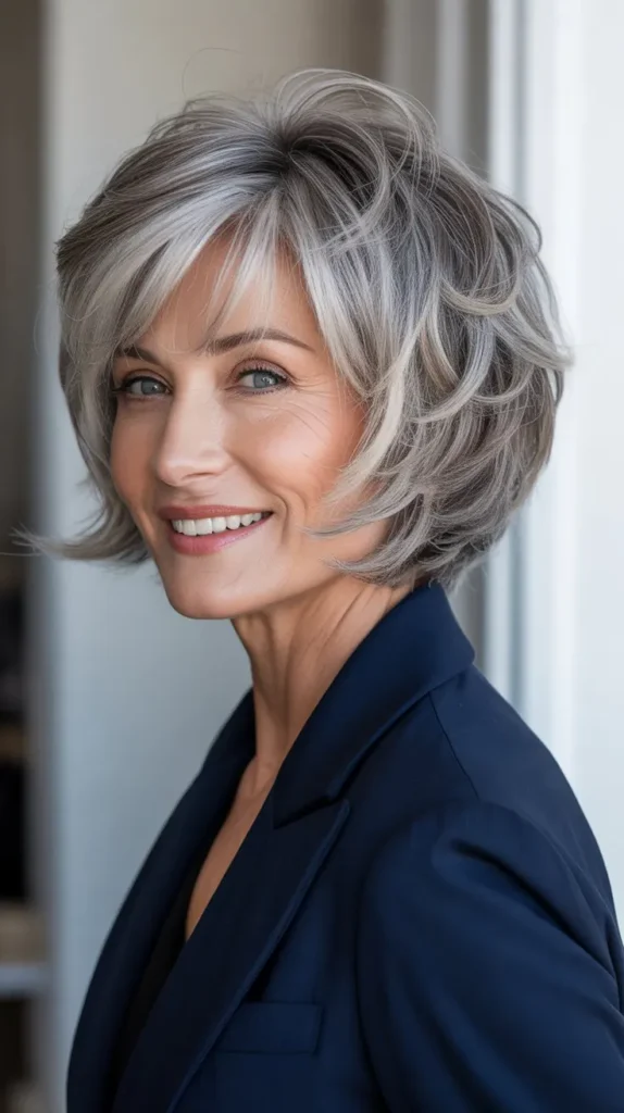 Choppy Short Hairstyles for Women Over 60